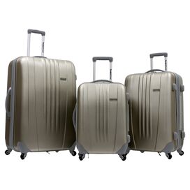 3-Piece Toronto Rolling Luggage Set in Gold