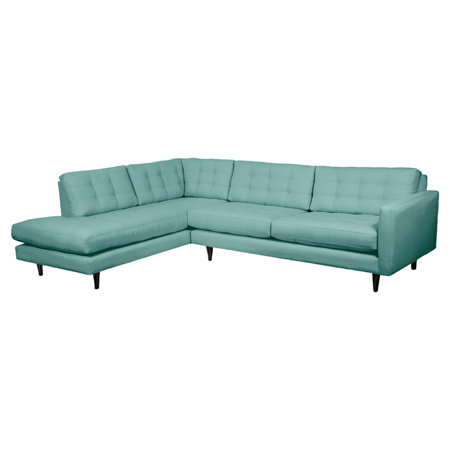 Delano Tufted Sectional Sofa in Laguna 